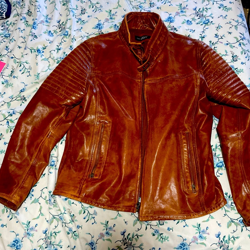Used leather jacket, men’s, or women’s unisex like new worn twice